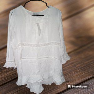 NWT White Wrangler Blouse Size Large